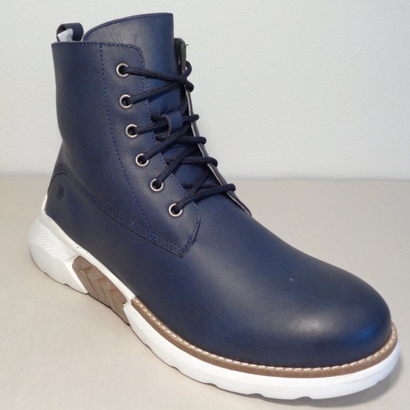 Dingo Size 10 M BLACK TOP Navy Leather Lace Boots New Men\'s Shoes main image 4